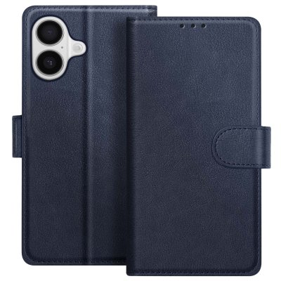 AVIZAR Etui Portefeuille pour iPhone 17 S&eacute;rie Chesterfield avec Fonction Support Bleu nuit