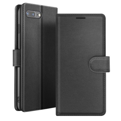 ZANAE Etui Portefeuille pour iPhone 8 Plus / 7 Plus Support et Languette Magn&eacute;tique Zana&eacute; Noir