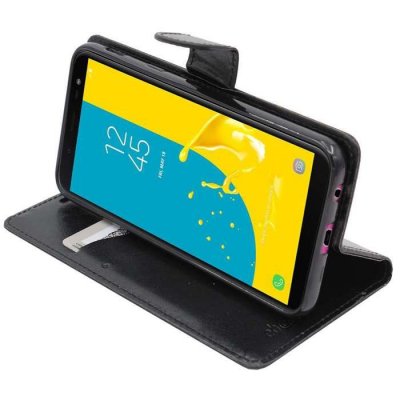 EBESTSTAR Etui portefeuille pour j6 2018 galaxy sm-j600f pu cuir porte-cartes support stand, noir