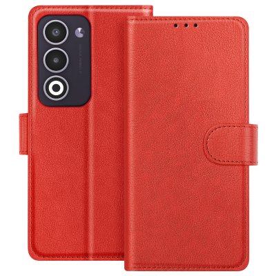 AVIZAR Etui Portefeuille pour Oppo A5 S&eacute;rie Chesterfield avec Fonction Support Rouge