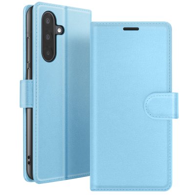 ZANAE Etui Portefeuille pour Samsung A17 Support et Languette Magn&eacute;tique Zana&eacute; Bleu clair