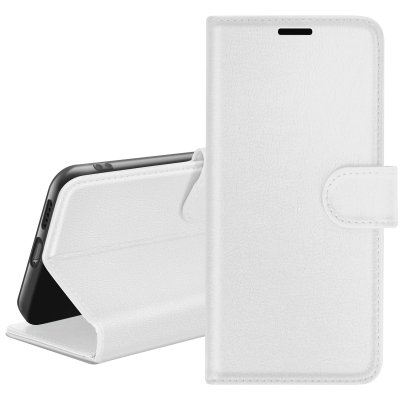 ZANAE Etui Portefeuille pour Samsung A42 5G Support et Languette Magn&eacute;tique Zana&eacute; Blanc