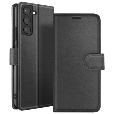 ZANAE Etui Portefeuille pour Samsung Galaxy S22 Plus Support et Languette Zana&eacute; Noir