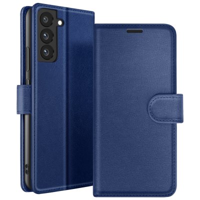 ZANAE Etui Portefeuille pour Samsung Galaxy S22 Support et Languette Zana&eacute; Bleu nuit