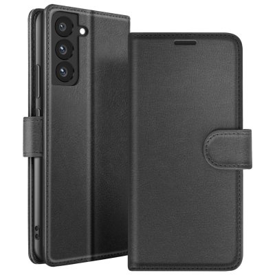 ZANAE Etui Portefeuille pour Samsung Galaxy S22 Support et Languette Zana&eacute; Noir