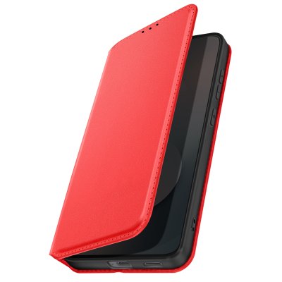 AVIZAR Etui Portefeuille pour Samsung Galaxy S25 FE Magn&eacute;tique avec Support video Rouge