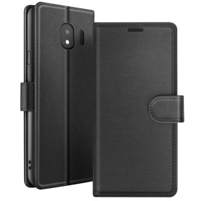 ZANAE Etui Portefeuille pour Samsung J4 Support et Languette Magn&eacute;tique Zana&eacute; Noir