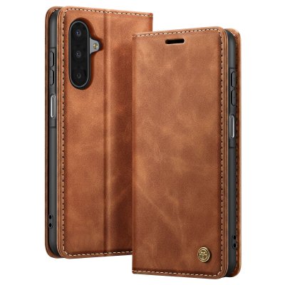 AVIZAR Etui Portefeuille Samsung Galaxy A17 Effet Vintage Camel