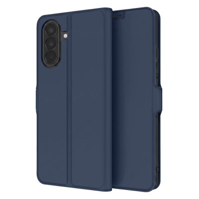 AVIZAR Etui Portefeuille Samsung Galaxy A27 Eco-Cuir Mat Support Vid&eacute;o Bleu Nuit