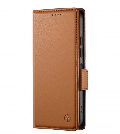 AVIZAR Etui Portefeuille Samsung Galaxy A27 Effet Cuir Fonction Support Camel
