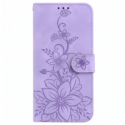 AVIZAR Etui Portefeuille Samsung Galaxy A27 Motif Fleur de Lys Support Violet
