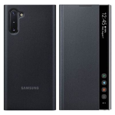 SAMSUNG Etui pour Galaxy Note 10 Rabat Translucide Tactile Clear View Original Noir