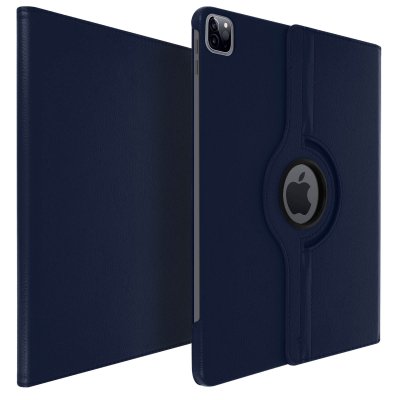 AVIZAR Etui pour iPad Pro 12.9 2021 2020 et 2018 Housse Int&eacute;grale Support Rotatif 360&deg; Bleu