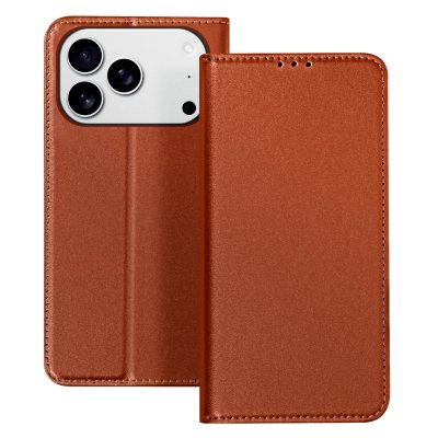 AVIZAR Etui pour iPhone 17 Pro en Cuir avec Portes Cartes et Support Vid&eacute;o Marron