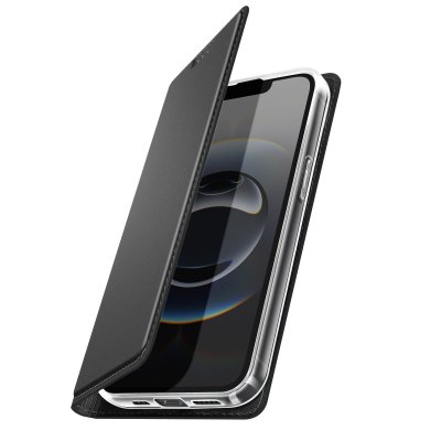 DUX DUCIS Etui pour iPhone 17e avec Porte Carte et Support Vid&eacute;o Fermeture Magn&eacute;tique Noir