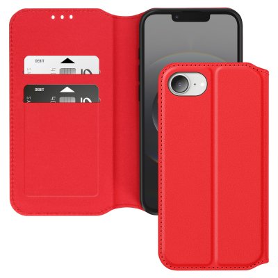 AVIZAR Etui pour iPhone 17e S&eacute;ries Classic avec Porte-carte et Support vid&eacute;o Rouge