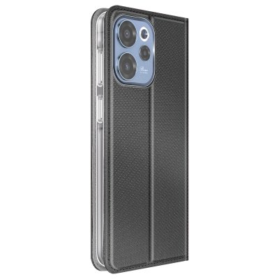 AVIZAR Etui pour Oppo Reno 15F / 15 FS Effet Stri&eacute; avec Porte-carte et Fonction Stand Noir