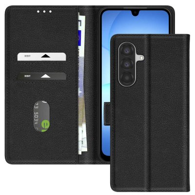 AVIZAR Etui pour Samsung Galaxy A17 Chesterfield avec Rangement Cartes Support Vid&eacute;o Noir