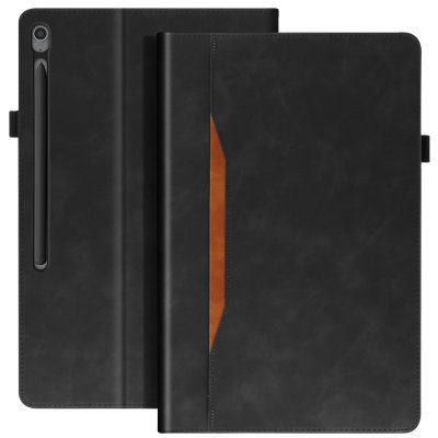 AVIZAR Etui pour Samsung Tab S10 FE Plus Clapet Portefeuille Support Vid&eacute;o Noir