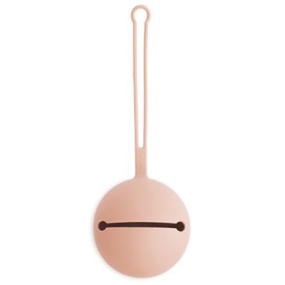 MUSHIE Etui prot&egrave;ge-sucettes  en silicone rose blush