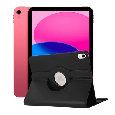 VISIODIRECT Etui rotatif en simili cuir pour iPad 2022 10,9 - Noir - -