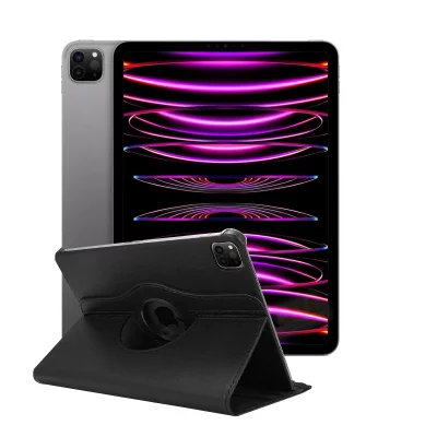 VISIODIRECT Etui rotatif en simili cuir pour iPad Pro 11 2022 - Noir - -