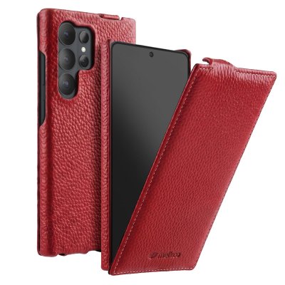 MELKCO Etui Samsung Galaxy S26 Ultra Clapet Vertical Compatible MagSafe Charge Qi2 Rouge