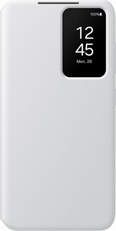 SAMSUNG Etui Smart View avec porte-carte pour Galaxy S24 Gris Clair