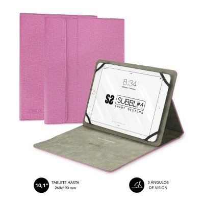 SUBBLIM Etui  Clever Stand Rose pour Tablette 10,1