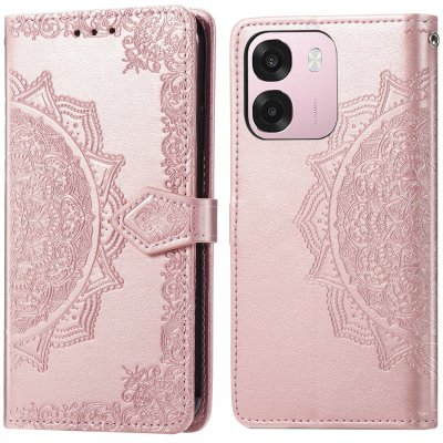 IMOSHION Etui t&eacute;l&eacute;phone Oppo A6 (5G) Mandala Rose Gold Simili cuir 3 cartes Fonction support