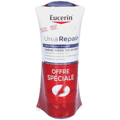EUCERIN  UreaRepair PLUS Cr&egrave;me Pieds 10% Ur&eacute;e Lot de 2 x 100 ml