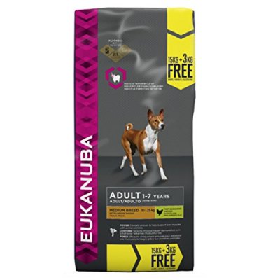 EUKANUBA  Adult Medium Breed au poulet pour Chien 15 + 3 kg