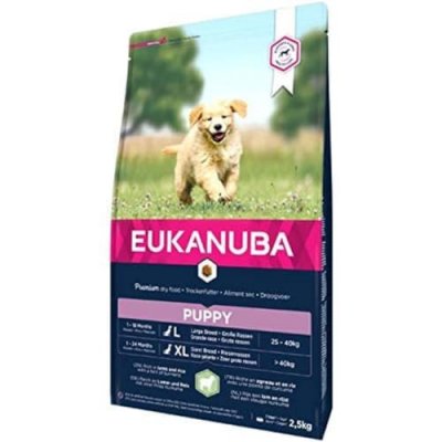EUKANUBA  Puppy Large &agrave; l'agneau & riz pour chien 3 x 2,5 kg
