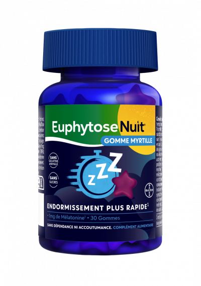 EUPHYTOSE Nuit&reg; Gomme Myrtille Sommeil M&eacute;latonine 30 Gommes