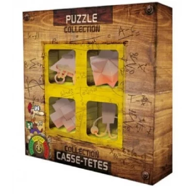 EUREKA  3D Puzzle ensemble d'&eacute;nigmes Expert Bois 4 pi&egrave;ces jaune