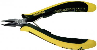 BERNSTEIN TOOLS FOR ELECTRONICS EUROline-Conductive 3-672-15 antistatique (ESD) Pince coupante pointue avec facette 130 mm
