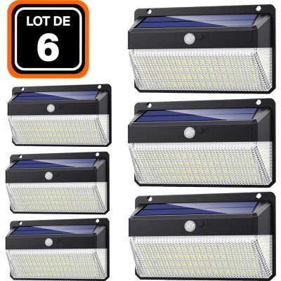 EUROPALAMP , 6FLSOL228LED, 6 PROJECTEURS SOLAIRE D&Eacute;TECTEUR DE MOUVEMENT 228 PCS LED 2000 LUMENS