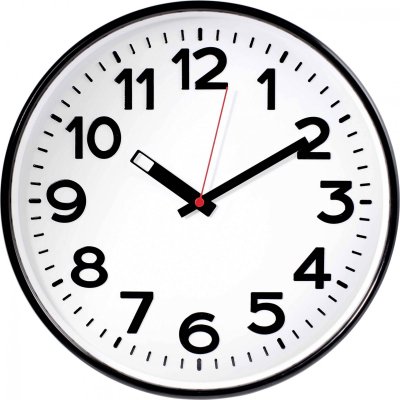 EUROTIME 82320 &agrave; quartz Horloge murale 300 mm x 50 mm noir