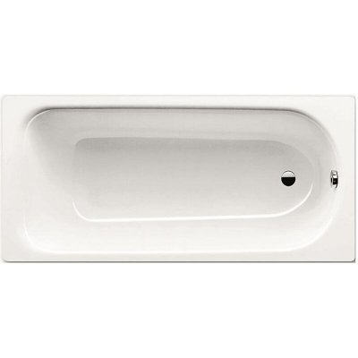 Eurowa Baignoire droite avec pieds 170 x 70 cm en acier &eacute;maill&eacute;, Blanc alpin (119800010001-SET)