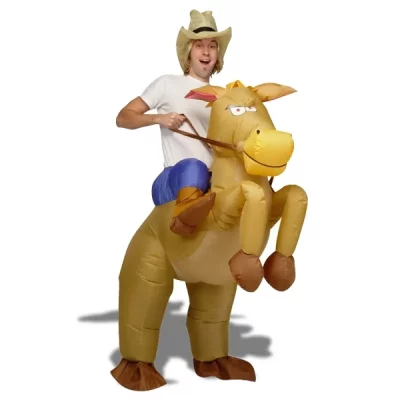 GENERIQUE Eurrowebb D&eacute;guisement de Cow Boy &agrave; Cheval Gonflable Costume