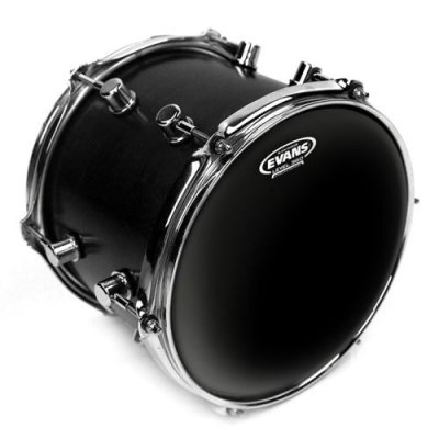 EVANS  Tt06chr - Peau Black Chrome, 6 Pouces