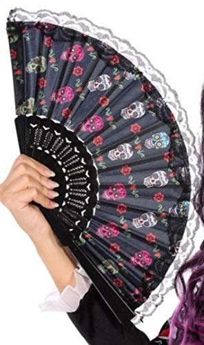 ANGEL TOMAS, SA Eventail dentelle dia de los muertos