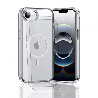 EVETANE  Coque Anti-choc Magsafe compatible iPhone 16e Transparente + 2 vitres