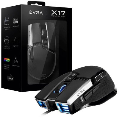 EVGA  X17 Rgb 16000 Dpi Gaming Mouse Noir