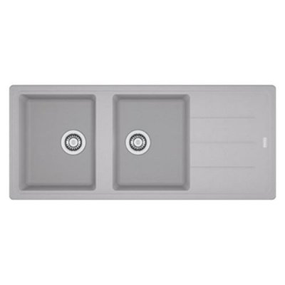FRANKE Evier 2 bacs &agrave; encastrer s&eacute;rie BASIS - Couleur : PLATINIUM 