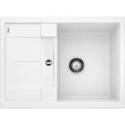 BLANCO Evier &agrave; encastrer quartz et r&eacute;sine blanc  Metra 45s vm