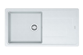 FRANKE Evier  Titan Tectonite TTD611-97 - Blanc Artic (mouchet&eacute;)