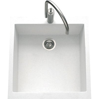 LUISINA Evier granit blanc Ewi URBIA 1 bac 410x500 