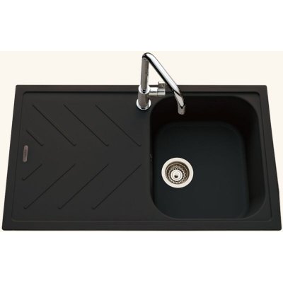 LUISINA Evier granit noir arpege 1 bac 1 &eacute;gouttoir