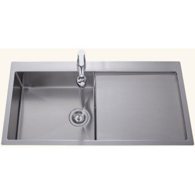 HELIKA Evier inox Aquasanita LUNY 1 grand bac 1 &eacute;gouttoir Droite